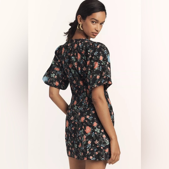 Maeve Short-Sleeve V-Neck Cotton Mini Dress - Picture 2 of 7